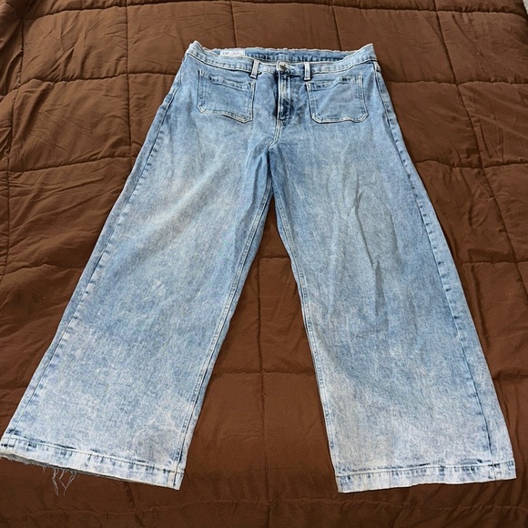 GAP High Rise Stride Tall Ankle Light Blue Women's Jeans - Picture 1 of 12